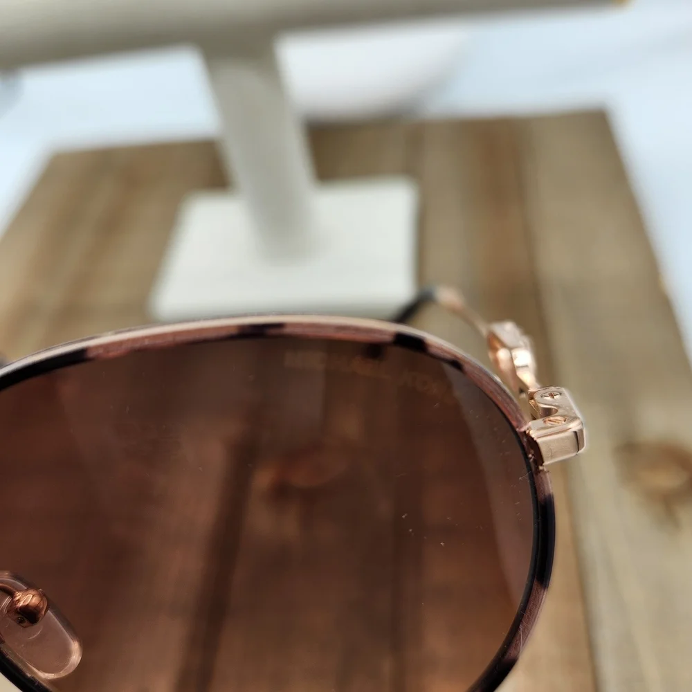 Michael Kors New in Box Rose Gold & Dark Gray Black Aviator Sunglasses • Shades